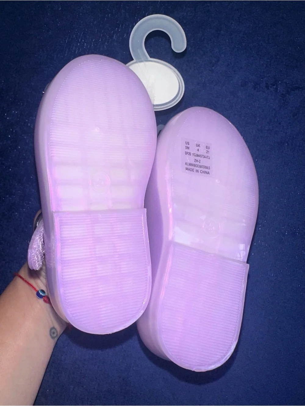 Sperry Toddler Girls Purple Pearl Jelly Mary Jane Sandals Size 5 NWT